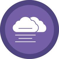 Mist Glyph Multi Circle Icon vector