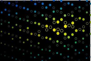 Dark Blue, Yellow layout with circle shapes. vector