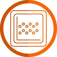 Chart Line Orange Circle Icon vector
