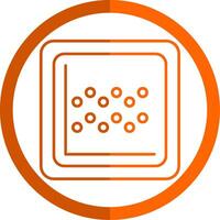 Chart Line Orange Circle Icon vector