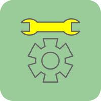 Technical Support Filled Yellow Icon vector