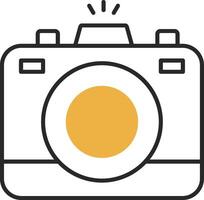 Photo Camera Skined Filled Icon vector