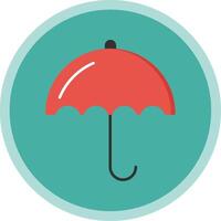 Umbrella Flat Multi Circle Icon vector