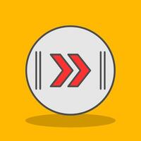 Fast Forward Filled Shadow Icon vector