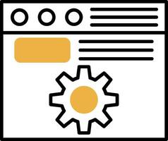 Information Management Skined Filled Icon vector