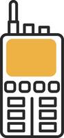 Walkie Talkie Skined Filled Icon vector