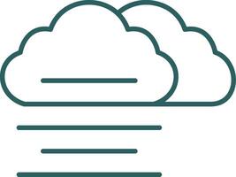Mist Line Gradient Round Corner Icon vector