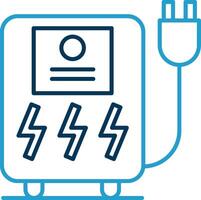 Uninterrupted Power Supply Line Blue Two Color Icon vector