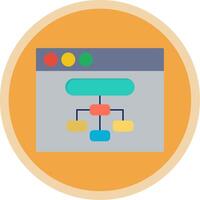 Browser Flat Multi Circle Icon vector