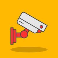Security Camera Filled Shadow Icon vector
