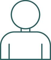 User Line Gradient Round Corner Icon vector