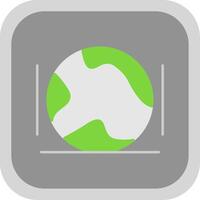 Global Flat Round Corner Icon vector