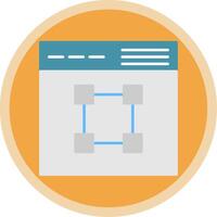 Text Editor Flat Multi Circle Icon vector