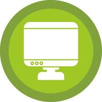 Monitor Glyph Multi Circle Icon vector