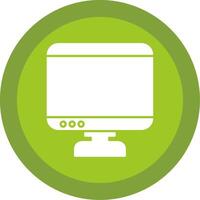 Monitor Glyph Multi Circle Icon vector