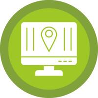 Location Glyph Multi Circle Icon vector