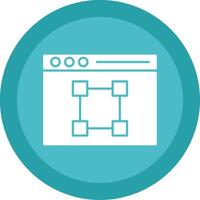 Text Editor Glyph Multi Circle Icon vector