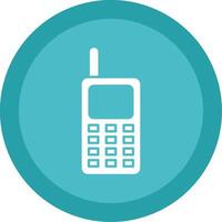 Walkie Talkie Glyph Multi Circle Icon vector