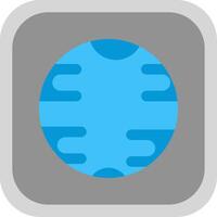 Uranus Flat Round Corner Icon vector