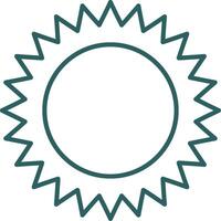 Sun Line Gradient Round Corner Icon vector