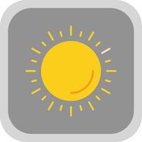 Sun Flat Round Corner Icon vector