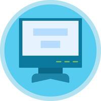 Computer Flat Multi Circle Icon vector