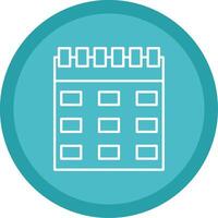 Calendar Line Multi Circle Icon vector