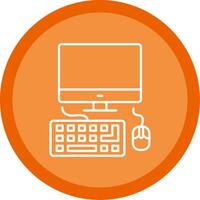 Computing Line Multi Circle Icon vector