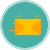 Envelope Flat Multi Circle Icon vector