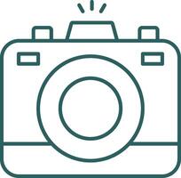 Photo Camera Line Gradient Round Corner Icon vector