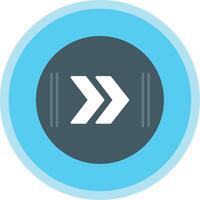 Fast Forward Flat Multi Circle Icon vector