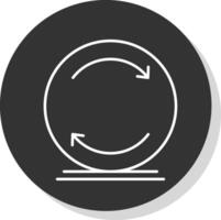 Reload Line Grey Circle Icon vector