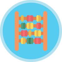 ábaco plano multi circulo icono vector