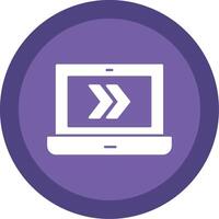 Fast Forward Glyph Multi Circle Icon vector
