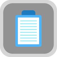 Clipboard Flat Round Corner Icon vector
