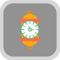 Clock Flat Round Corner Icon vector