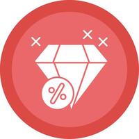 Diamond Glyph Multi Circle Icon vector