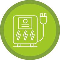 Uninterrupted Power Supply Line Multi Circle Icon vector