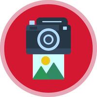 Camera Flat Multi Circle Icon vector