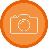 Camera Line Multi Circle Icon vector