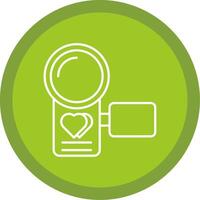 Camera Line Multi Circle Icon vector