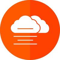 Mist Glyph Red Circle Icon vector