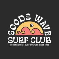 Exploring Surfing with a Japanese Twist Groovy Asia T-Shirt Design vector