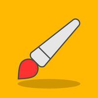 Brush Filled Shadow Icon vector