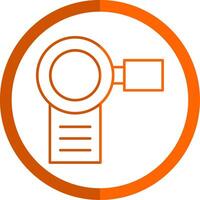 Camera Line Orange Circle Icon vector