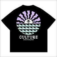 Exploring Surfing with a Japanese Twist Groovy Asia T-Shirt Design vector