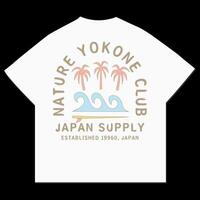 explorador surf con un japonés giro maravilloso Asia camiseta diseño vector