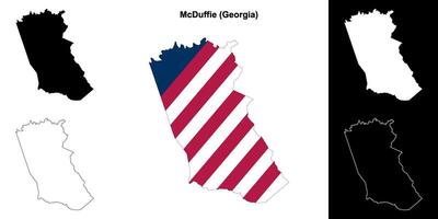 McDuffie County, Georgia outline map set vector