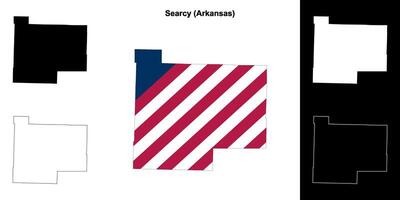 sarcástico condado, Arkansas contorno mapa conjunto vector