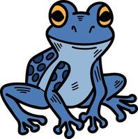 A frog with eyes is sitting on a white background vector